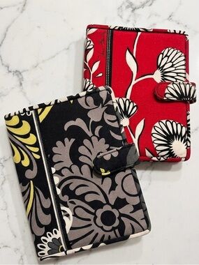 Vera Bradley Red, Black, Gray & Yellow Floral planner or kindle Sleeve Duo